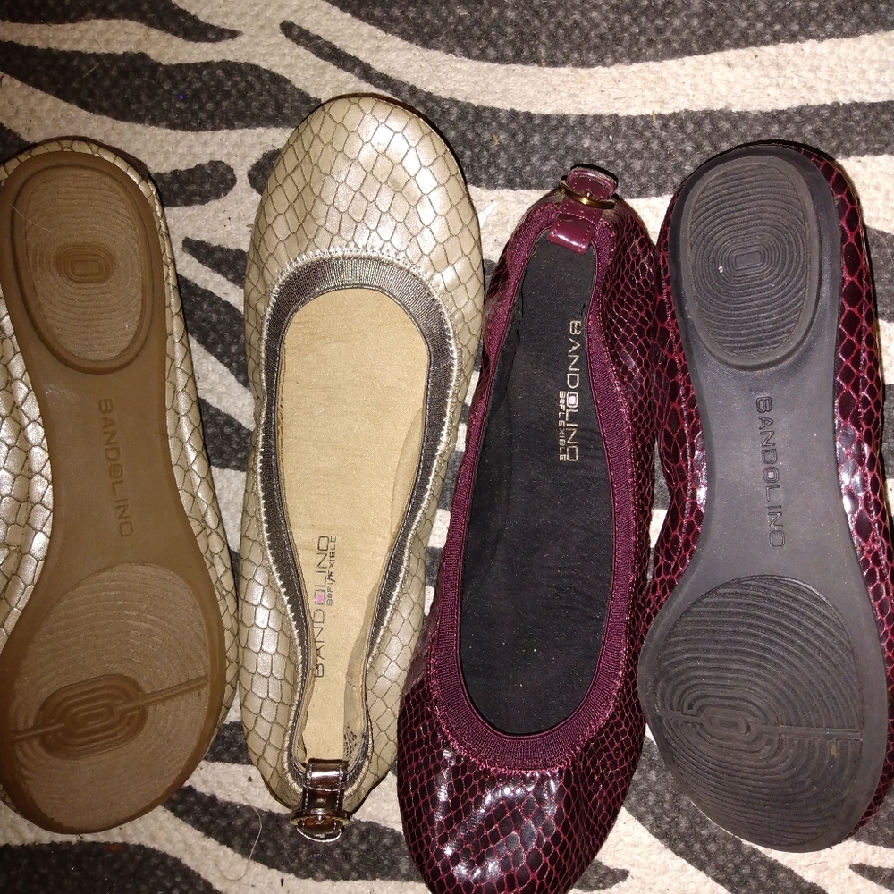 Two pairs of flats Bandolino flexible!